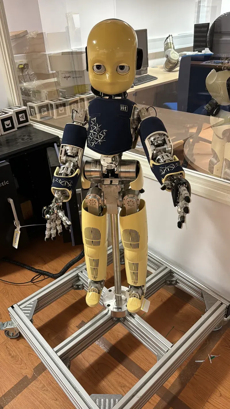 iCub humanoid photographed during a lab visit